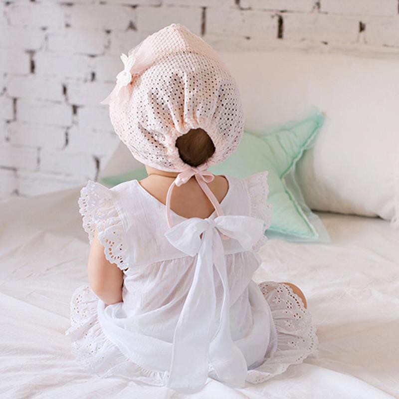 Mũ vành chất liệu cotton phong cách cổ điển xinh xắn cho bé