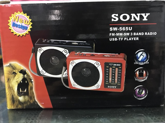 Đài sony sw-565u FM SD USB TẶNG CỦ SẠC