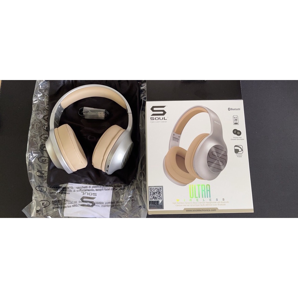 (Pass- new 99%, full box, chưa sạc lần nào) Tai nghe headphone bluetooth wireless Ultra Soul