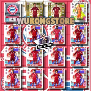 Bayern Munich(lẻ) thẻ cầu thủ bóng đá match attax 2021/22 size poca