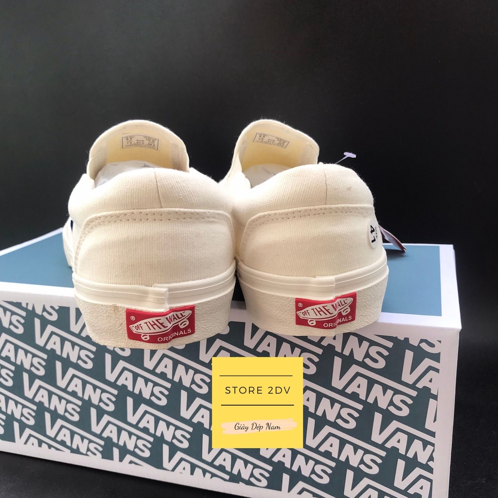 Giày Lười Nam Xỏ Trắng Vans Slip On White
