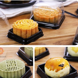 Hộp bánh trung thu nhựa đế đen 60-80g