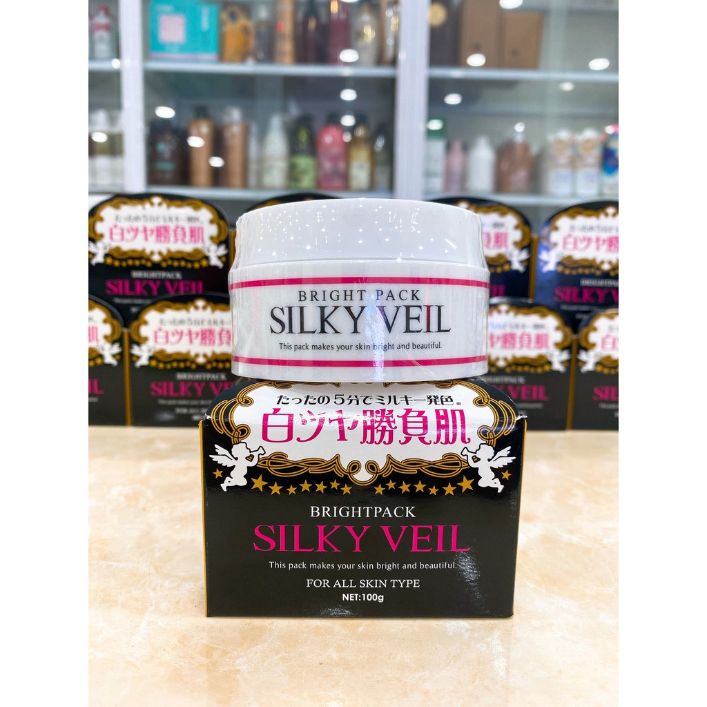 Kem Dưỡng Trắng Da Mặt Và Toàn Thân Silky Veil Bright Pack 100g Nhật Bản