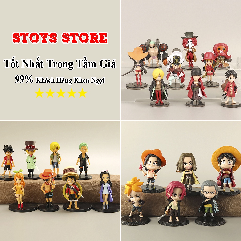 Mô Hình Luffy, Mô Hình One Piece Sắc Sảo Nhựa PVC Cao Cấp 8 cm Stoys
