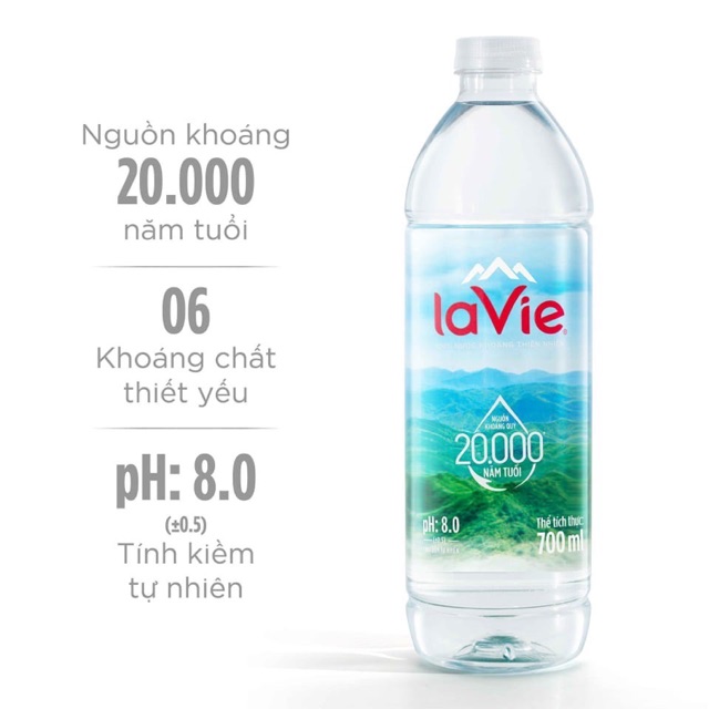 Thùng 12 chai Nước khoáng La Vie Prestige 700ml (12 chaix700ml)