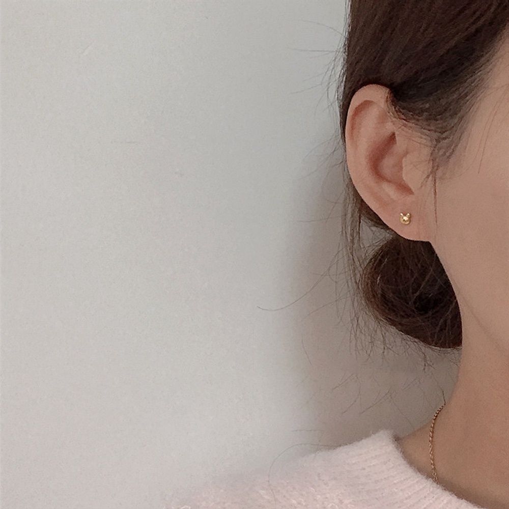 Khuyên Tai Mini Đính Đá Pha Lê Đơn Giản Thời Trang Cho Nữ