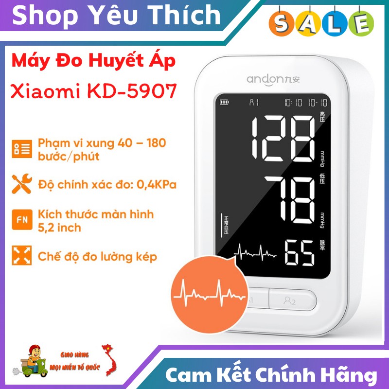 Máy Đo Huyết Áp Xiaomi Andon KD-5907 Chế Độ Đo Lường Kép Tích Hợp 2 Phím Cho 2 Người Tự Động Lưu Trên Mi Home