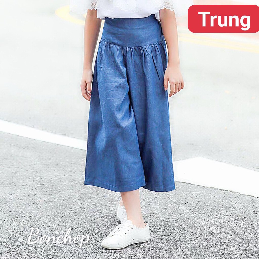 Quần Jean Bé Gái Ống Rộng Giả Váy [12-25kg]; Bản sau Lưng Thun dễ mặc - Trang 25 Kids - K45