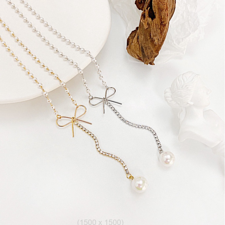 Dây Chuyền Nơ Kiểu Chữ Y Titan Ko Han Rỉ TT 3921