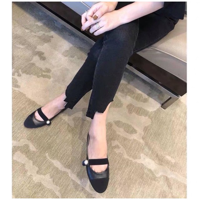 D7 Giày Sục Nữ Quai Chun Đính Ngọc Siêu Hot-Z39