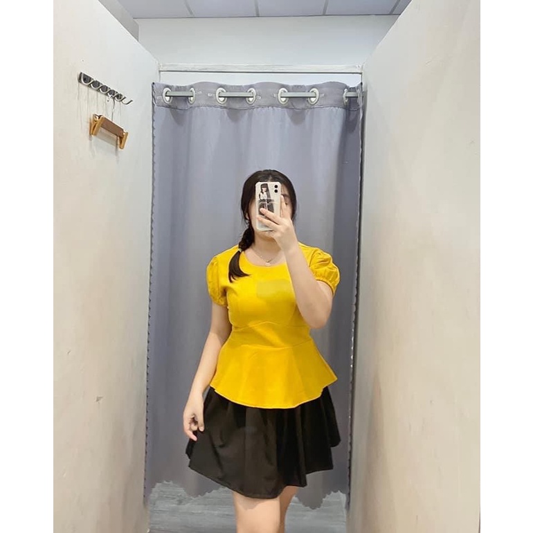 Áo kiểu tay phồng bigsize  AK0022 TÚ MỠ - Đủ size từ 50-85KG
