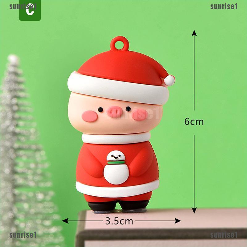 [Rise] Christmas Santa Claus Cute Modern Art Crafts Silicone Doll Keychain Accessories