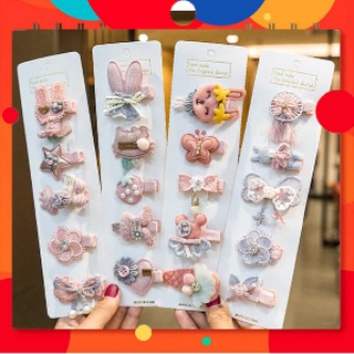 Set 5 kẹp tóc phong cách Hàn Quốc dễ thương cho bé gái