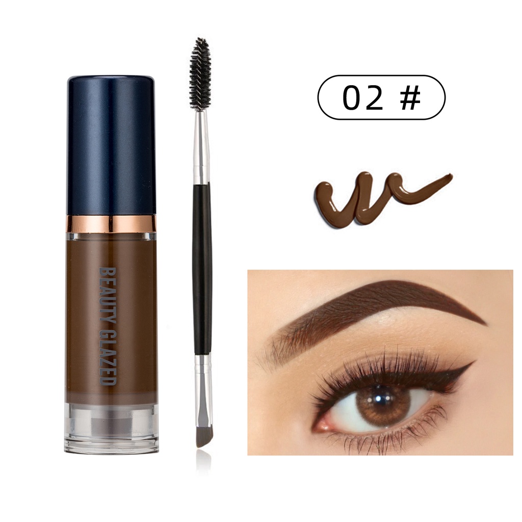 [Hàng mới về] Gel kẻ mày BEAUTY GLAZED 4 màu lựa chọn kháng nước lâu trôi kèm cọ tiện dụng | BigBuy360 - bigbuy360.vn