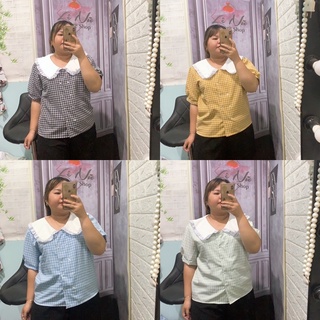 Áo kiểu cài nút bigsize 80kg-90kg