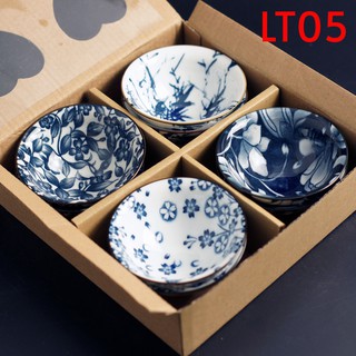 SET 08 Chén chấm / Chén trà Gốm Sứ Phong Cách Nhật Bản