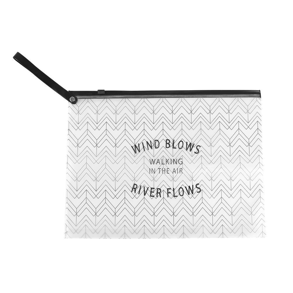 Túi Đựng Mỹ Phẩm Khóa Kéo Họa Tiết Cây Dừa Màu Trong Suốt Ốp