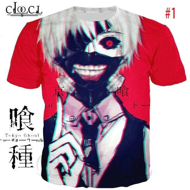 CLOOCL Tokyo Ghoul Anime Cosplay 3D Print T-shirts