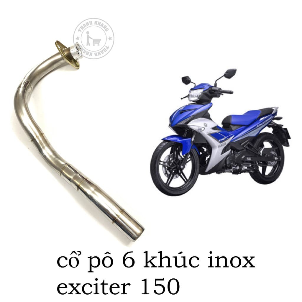 cổ pô 7 khúc wave,dream,sirius,exciter 135,exciter 150,exciter 2010,future neo,rsx inox