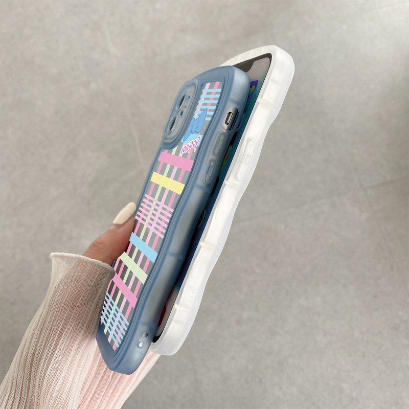 SUNTAIHO Ốp lưng iphone Ốp điện thoại silicone trong viền gợn sóng thích hợp cho iPhone 13 Pro Max IX XS Max XR 12 11 Pro Max SE2 7