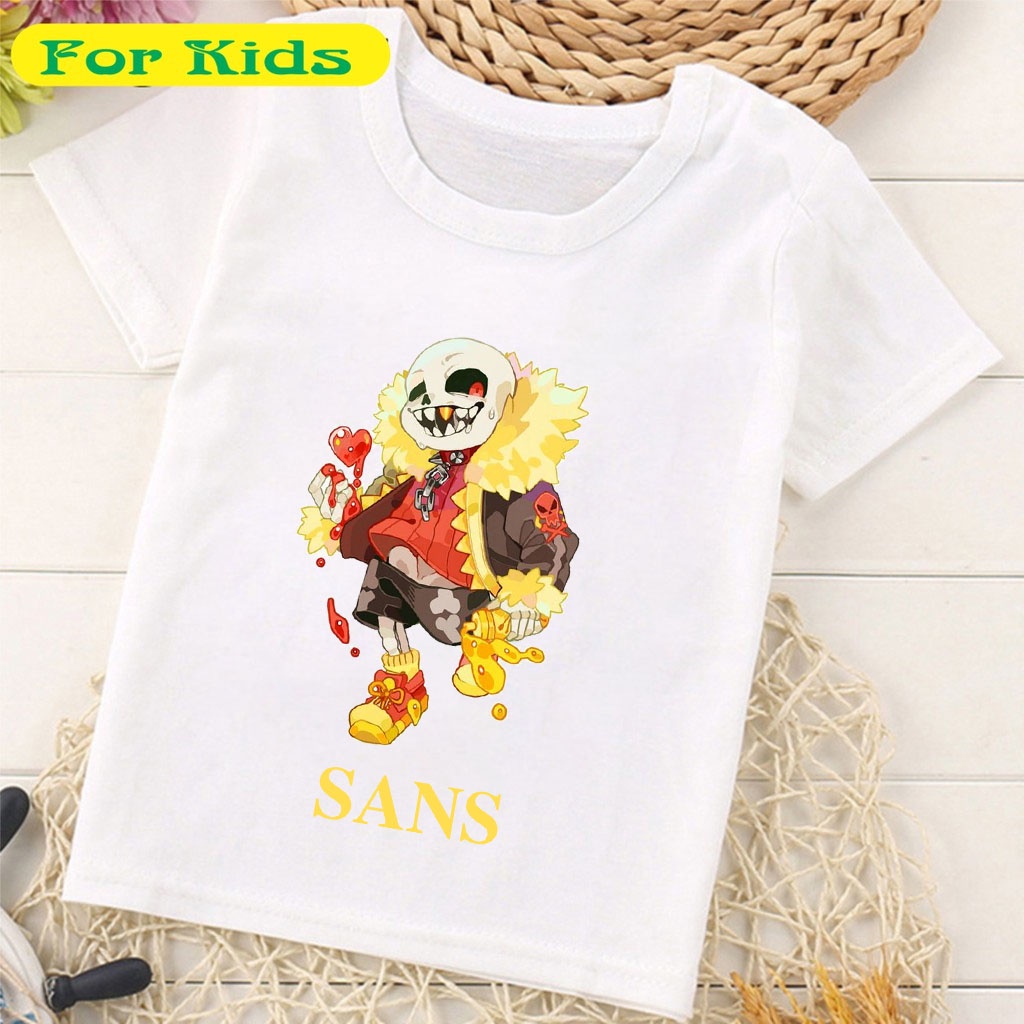 Áo Sans  BST Áo thun in hình game Undertale Sans cho bé trai bé gái có đủ size từ 10kg | SANS STORE