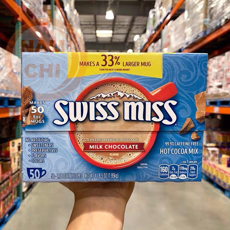 [DATE 2022] Bột Cacao Sữa Swiss Miss Hộp 50 Gói 1.95kg Nhập Khẩu Mỹ