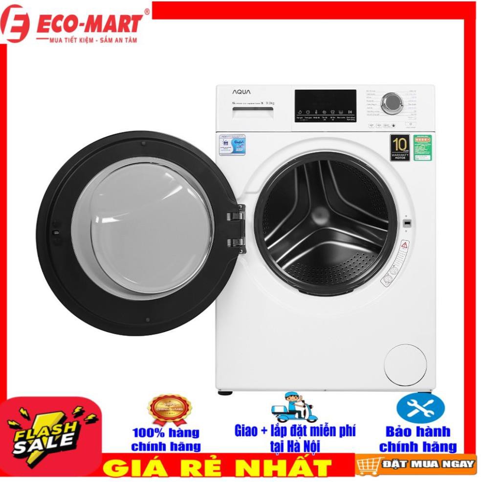 AQD-D900F.W Máy giặt Aqua Inverter 9 kg AQD-D900F W Mới 2020 (GIAO HÀNG TOÀN QUỐC - MIỄN PHÍ GIAO+LẮP ĐẶT TẠI HÀ NỘI)