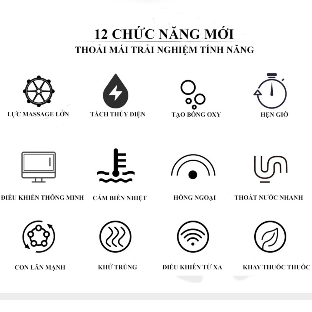 Bồn ngâm chân JVJ B2 massage sử dụng tiếng Việt con lăn tự động , Sục khí, Đèn led / JVJ L1 massage bằng cơ