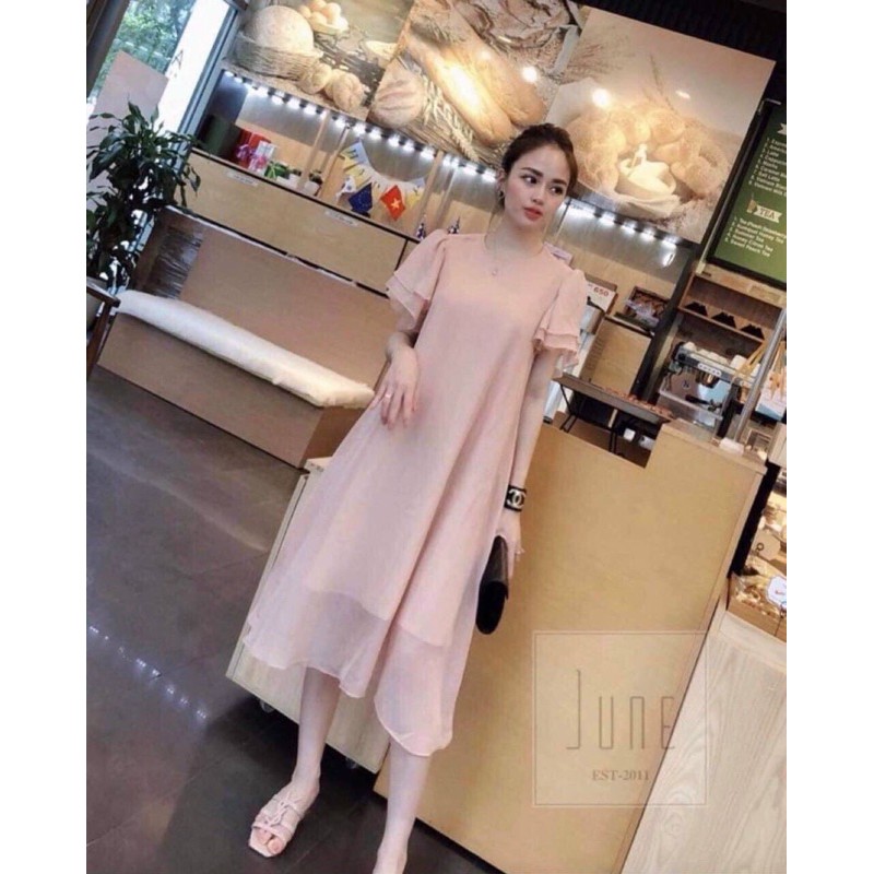 đầm bầu bigsize ,chất von lụa tay xoè 2lớp , thân suông rộng