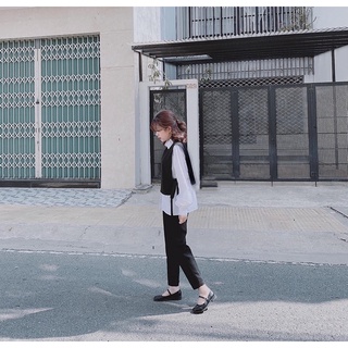 Set sơ mi và áo ghile buộc nơ ( sm0061)