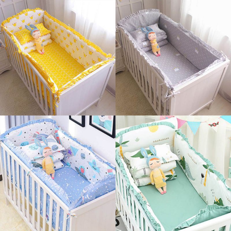 Bộ 5 Miếng Đệm Lót Giường Cho Bé Chất Liệu Cotton Dễ Giặt Rửa