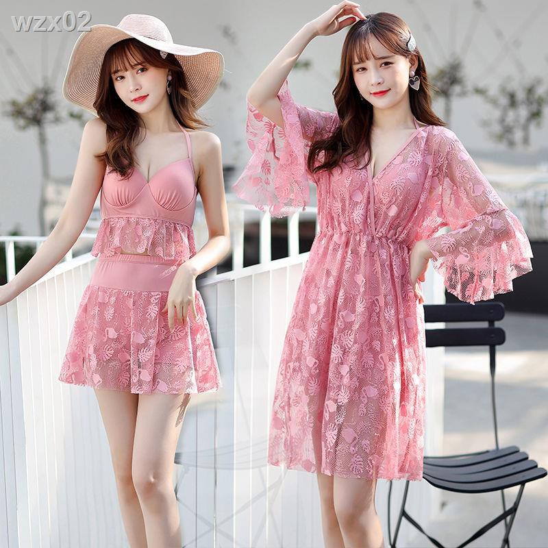 Áo tắm nữ cỡ lớn dành cho người béo mm che vòng bụng mỏng kiểu váy bảo thủ rộng rãi cộng với bộ đồ ba mảnh | BigBuy360 - bigbuy360.vn