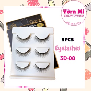 LÔNG MI GIẢ CHỒN 3D-08 SỢI NGẮN