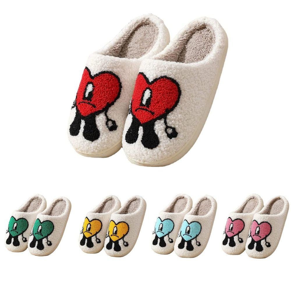 JUNE Dép Bông Đi Trong Nhà Hình Thỏ Giữ Ấm Chân Chống Trượt