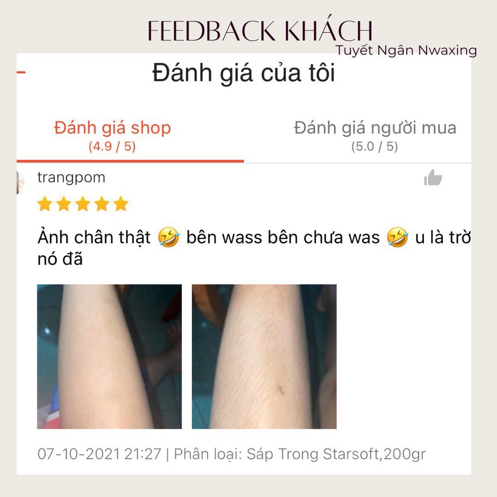 500gr Sáp Wax Lông Nóng Trong Suốt Cao Cấp có mùi thơm tặng kèm 25 que gỗ phết sáp