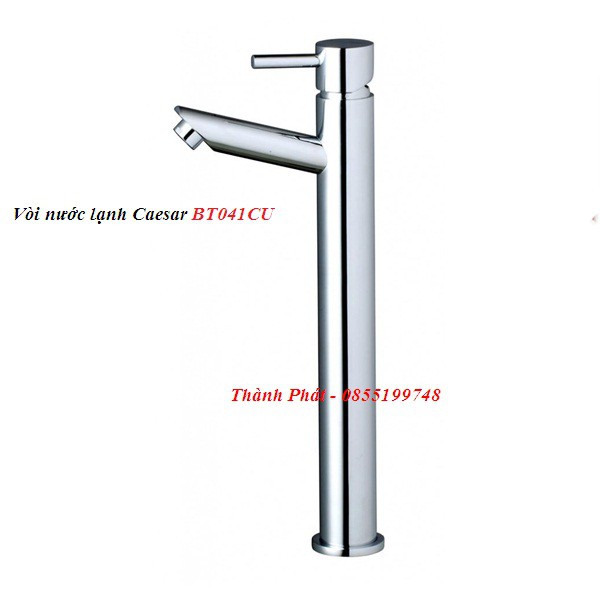 [CHÍNH HÃNG] Vòi chậu lavabo nước lạnh, cổ cao, Caesar BT041CU