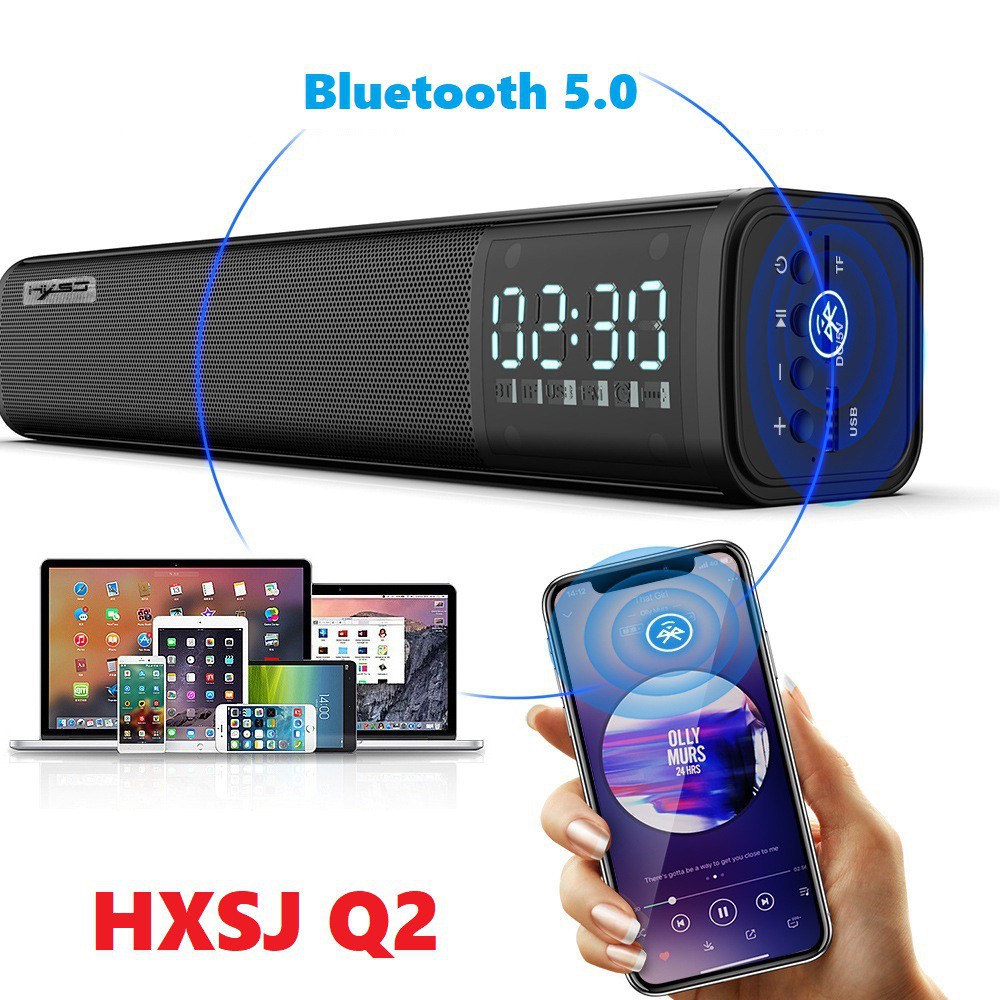 (QUÀ TẶNG 99K) Loa Bluetooth HXSJ Q2, Loa nghe nhạc USB thẻ nhớ, FM, Dùng cho điện thoại, máy tính, tivi ...