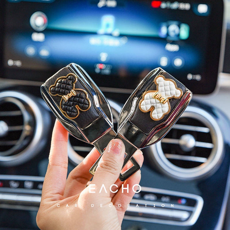 Car Safety Plug with Lock Stopper Bayonet Extension Holder Connector Plate Car Pick Head Lock Decoration MM9C