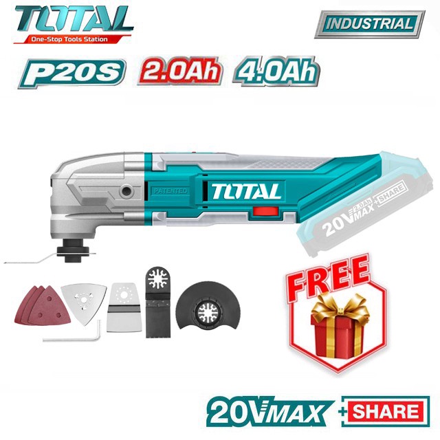 MÁY CẮT RUNG ĐA NĂNG DÙNG PIN TOTAL 20V TMLI2001/TMLI2022