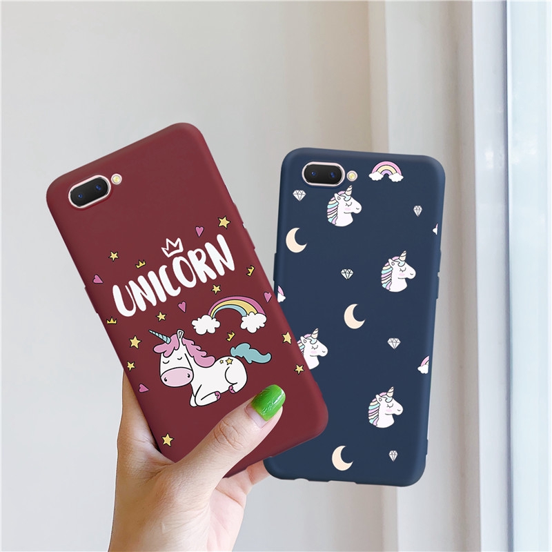 Ốp điện thoại họa tiết kỳ lân cho Oppo Neo 9 A39 F1S A83 F5 F7 F9 F9 Pro A3S A5S A71 F11