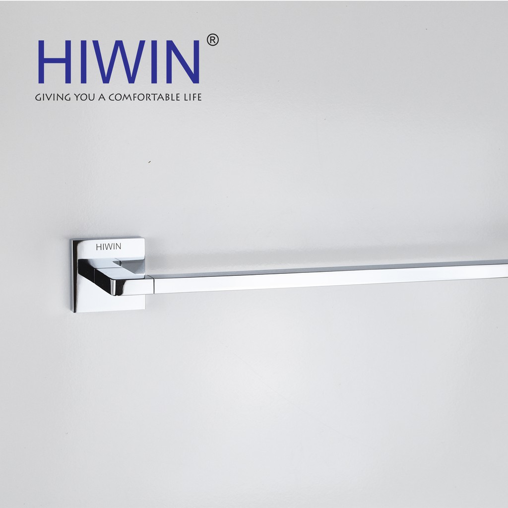 Thanh vắt khăn đơn chất liệu đồng mặt gương Hiwin Y-1208 kích thước 620x70x45mm