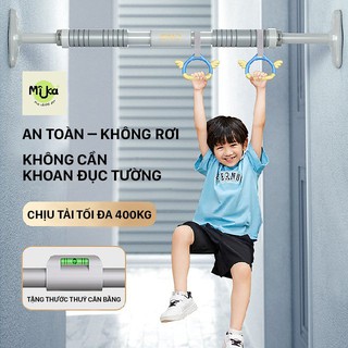 Xà đu cho bé kèm dây đu và tay nắm  gắn tường không cần khoan đục rèn luyện thể lực