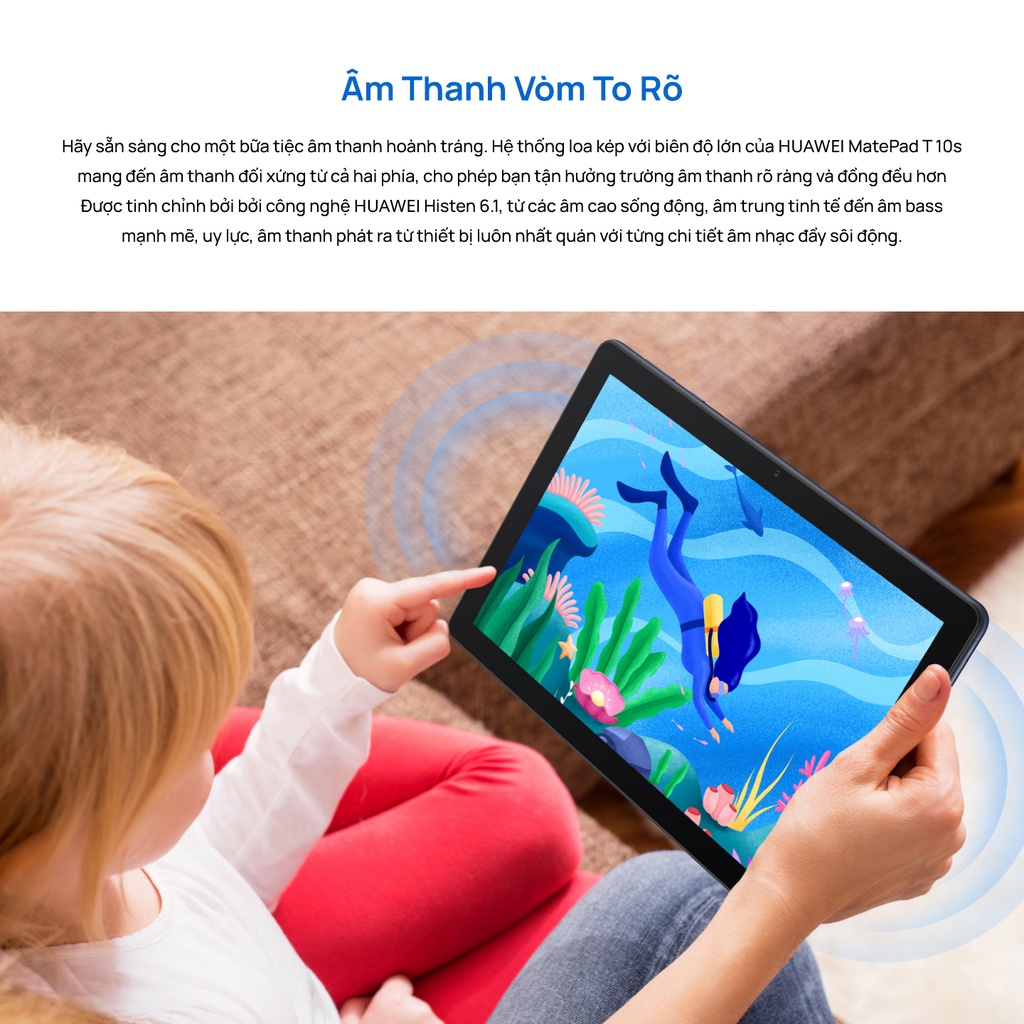 Máy Tính Bảng HUAWEI MatePad T 10 | Hiệu Suất Mượt Mà | Chế Độ Bảo Vệ Mắt | Âm Thanh Nổi Sống Động | BigBuy360 - bigbuy360.vn