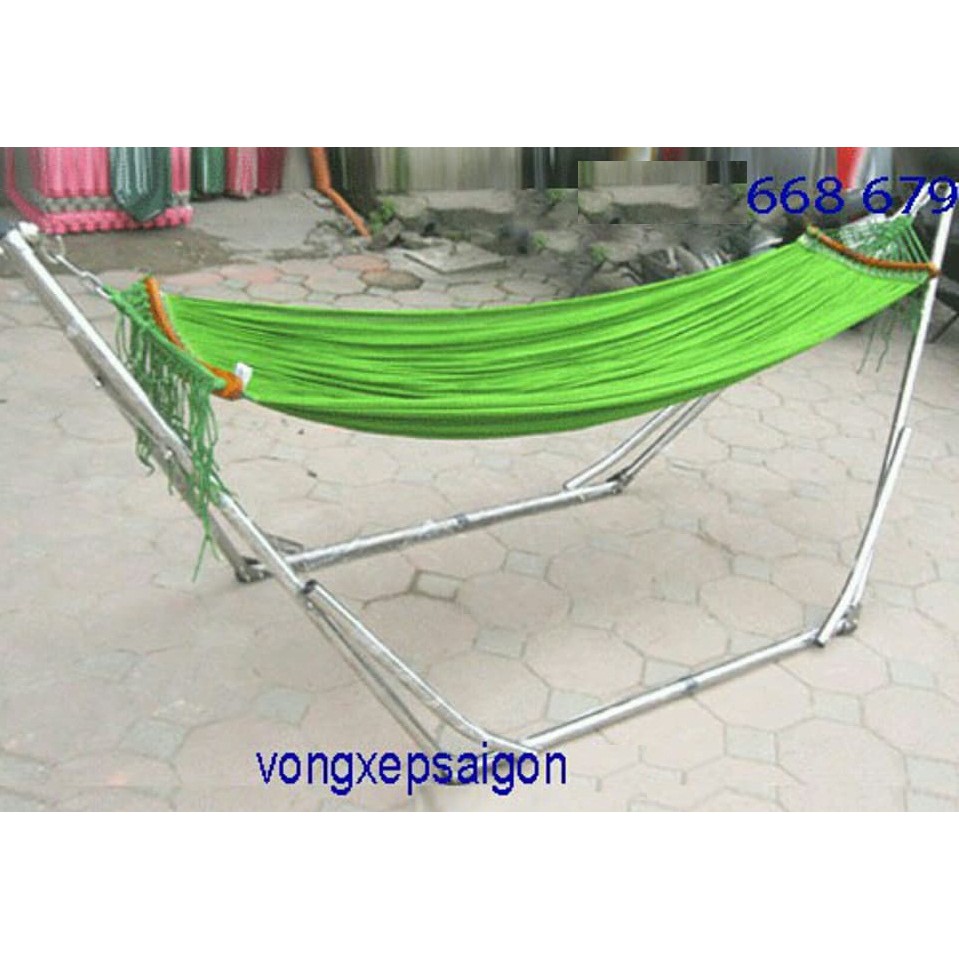 [Shopee giá rẻ] Võng Xếp cỡ lớn (Không võng/Có võng) - Khung sơn tĩnh điện