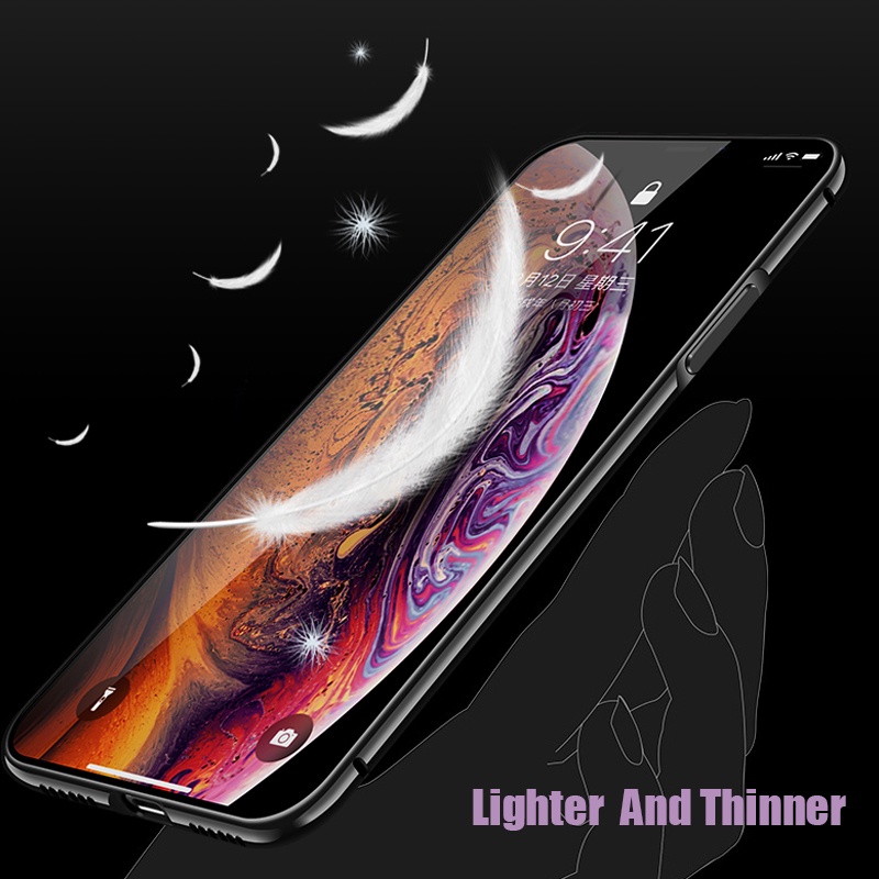 Ốp Điện Thoại Viền Nhôm Cứng Siêu Mỏng Cho iPhone XS X 10 XR 8 7 6 6S Plus XS Max