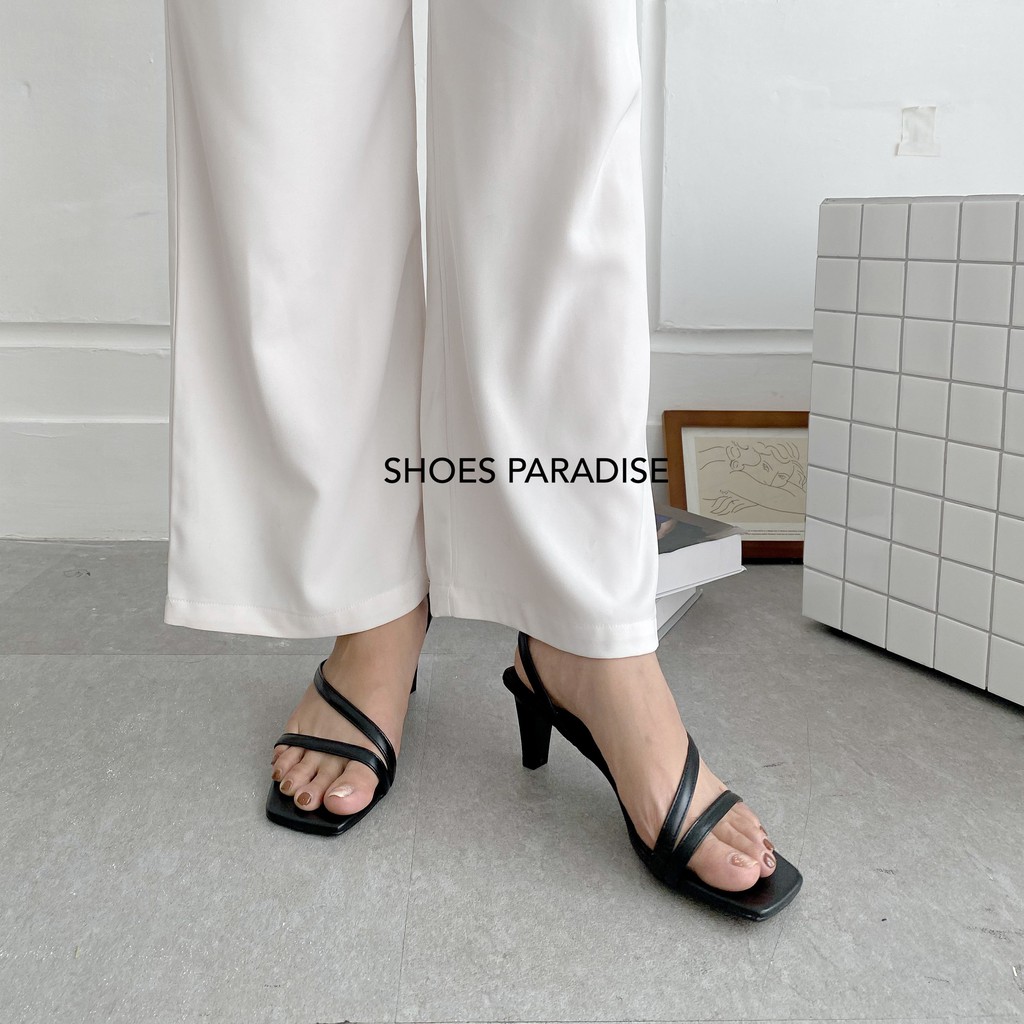 Giày cao gót giày gót nhọn nữ 6p giay quai mãnh giày sandal cao gót shoes paradise sh08