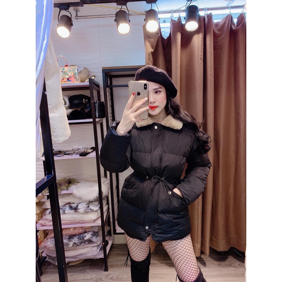 Áo khoác phao nữ cổ lông siệu mịn,dây rút triết eo cao cấp của Hottgirl Secret mẫu mới nhất 2021 đã về chị em ơi | BigBuy360 - bigbuy360.vn