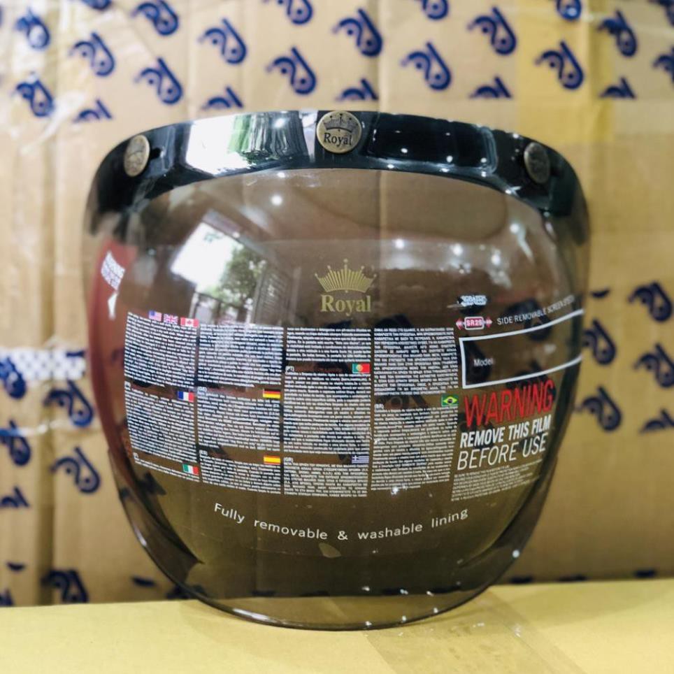 Kính bubble gắn nón bảo hiểm Royal bubble