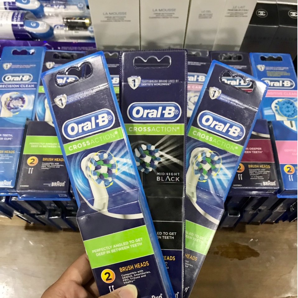 Đầu Bàn Chải Điện Oral-B Cross Action - Đầu Thay Thế CrossAction Với Lông Chải 16 Độ, Làm Sạch Sâu Kẻ Răng, Set 2/3/4/5