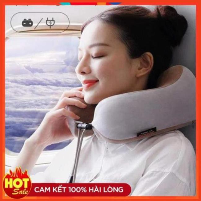 [Loại 1 Tốt Nhất] Gối massage chữ U mát xa cổ gáy | Máy mát xa cổ sạc điện - Gia Dụng Thông Minh